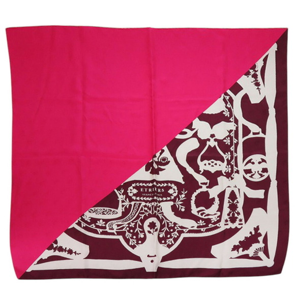 HERMES Pink Silk Scarf - Picture 2 of 5